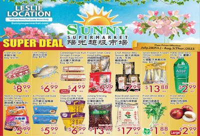Sunny Supermarket (Leslie) Flyer July 28 to August 3