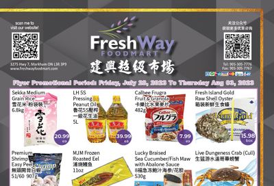 FreshWay Foodmart Flyer July 28 to August 3