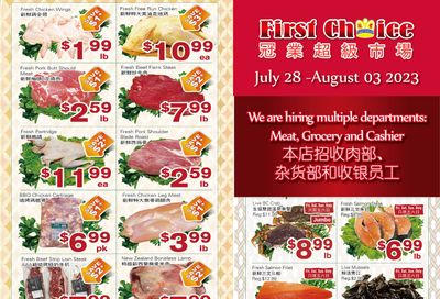 First Choice Supermarket Flyer July 28 to August 3