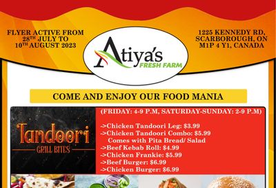 Atiya's Fresh Farm Flyer July 28 to August 10