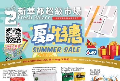Fresh Palace Supermarket Flyer July 28 to August 3