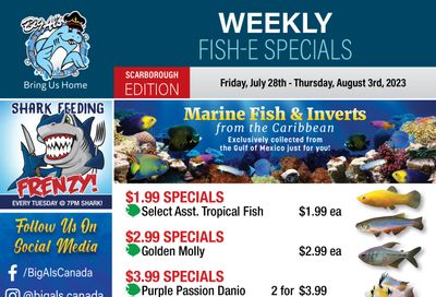 Big Al's (Scarborough) Weekly Specials July 28 to August 3