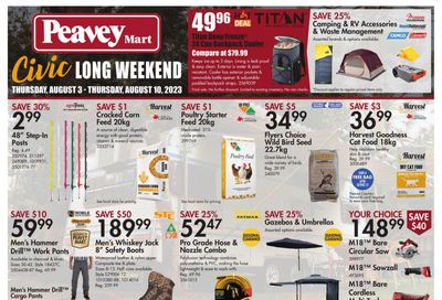 Peavey Mart Flyer August 3 to 10