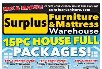 Surplus Furniture & Mattress Warehouse (Winnipeg) Flyer July 31 to August 13