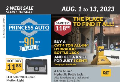 Princess Auto Flyer August 1 to 13