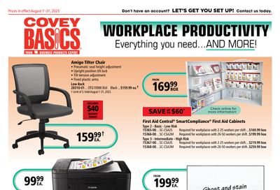 Covey Basics Flyer August 1 to 31