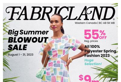 Fabricland (West) Flyer August 1 to 31