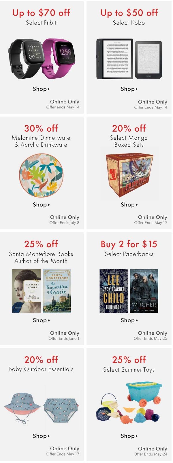 Chapters Indigo Online Deals of the Week May 11 to 17