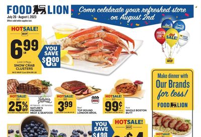 Food Lion (NC) Weekly Ad Flyer Specials July 26 to August 1, 2023