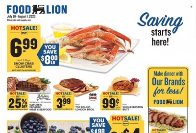 Food Lion (NC) Weekly Ad Flyer Specials July 26 to August 1, 2023