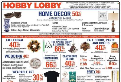 Hobby Lobby Weekly Ad Flyer Specials July 30 to August 5, 2023