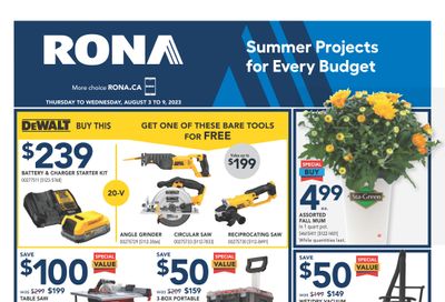 Rona (West) Flyer August 3 to 9