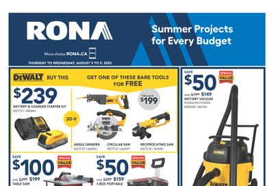 Rona (Atlantic) Flyer August 3 to 9