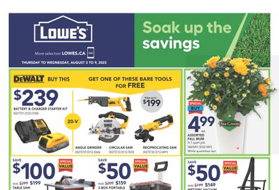 Lowe's (West) Flyer August 3 to 9