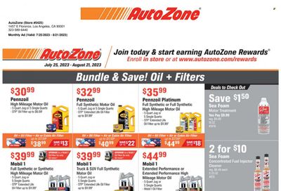 Autozone Weekly Ad Flyer Specials July 25 to August 21, 2023