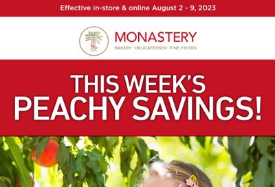 Monastery Bakery Flyer August 2 to 9