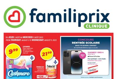 Familiprix Clinique Flyer August 3 to 9