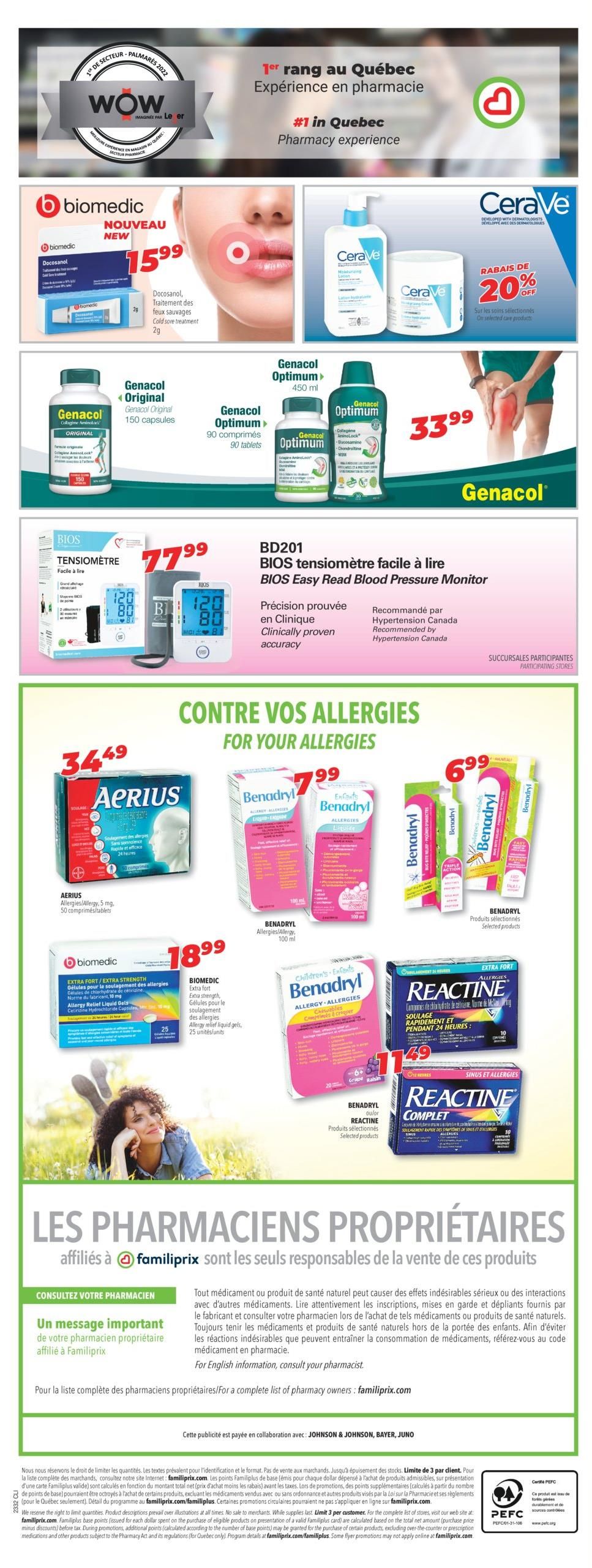 Familiprix Clinique Flyer August 3 to 9