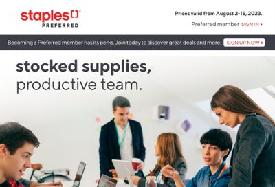 Staples Business Flyer August 2 to 15