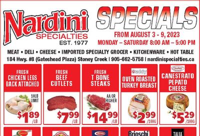 Nardini Specialties Flyer August 3 to 9