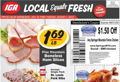 IGA (IN) Weekly Ad Flyer Specials July 26 to August 1, 2023