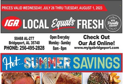 IGA (50) Weekly Ad Flyer Specials July 26 to August 1, 2023