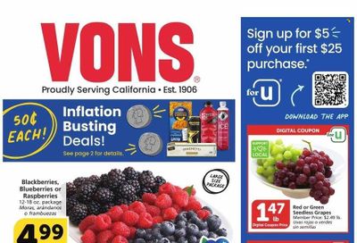 Vons (CA) Weekly Ad Flyer Specials August 2 to August 8, 2023