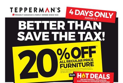 Tepperman's Flyer August 4 to 10