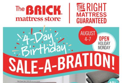 The Brick Mattress Store Flyer August 3 to 17