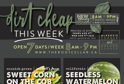 The Root Cellar Flyer August 3 to 9