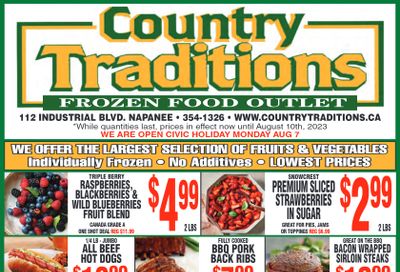 Country Traditions Flyer August 3 to 10