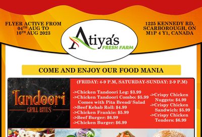 Atiya's Fresh Farm Flyer August 4 to 10
