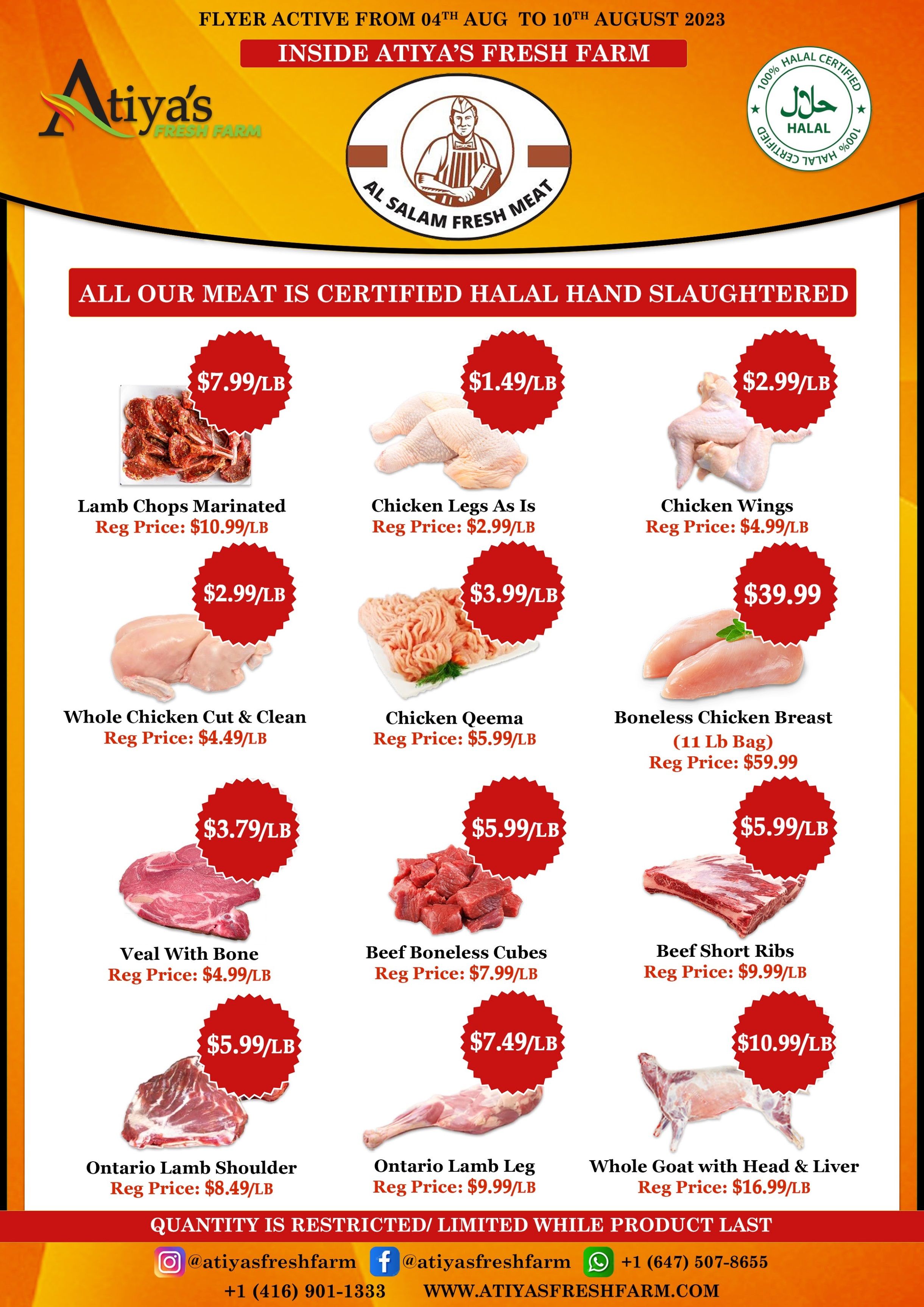 Atiya's Fresh Farm Flyer August 4 to 10