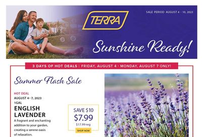 Terra Greenhouses Flyer August 4 to 10