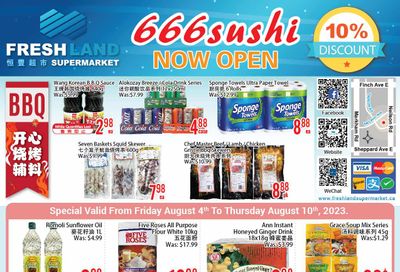 FreshLand Supermarket Flyer August 4 to 10