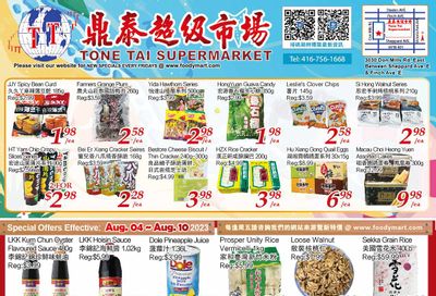 Tone Tai Supermarket Flyer August 4 to 10