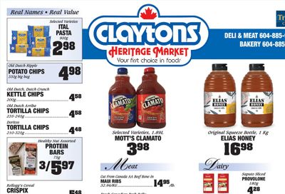 Claytons Heritage Market Flyer August 4 to 10