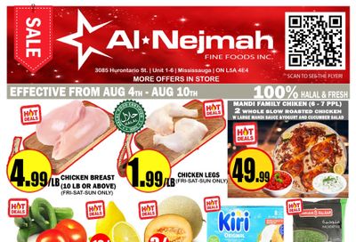 Alnejmah Fine Foods Inc. Flyer August 4 to 10