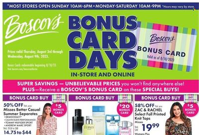 Boscov's (CT, DE, MD, NJ, NY, PA) Weekly Ad Flyer Specials August 3 to August 9, 2023