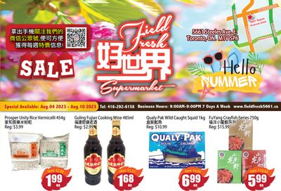 Field Fresh Supermarket Flyer August 4 to 10