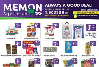 Memon Supermarket Flyer August 4 to 15