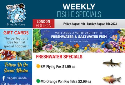 Big Al's (London) Weekend Specials August 4 to 6