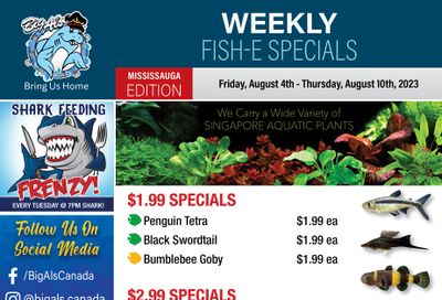 Big Al's (Mississauga) Weekly Specials August 4 to 10