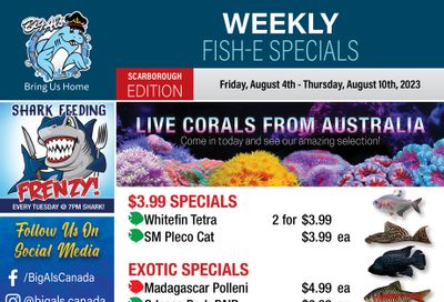 Big Al's (Scarborough) Weekly Specials August 4 to 10