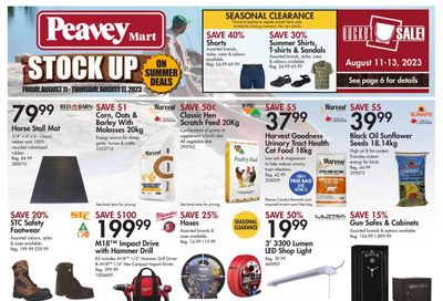 Peavey Mart Flyer August 11 to 17