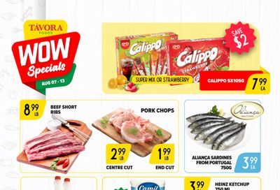 Tavora Foods Flyer August 7 to 13