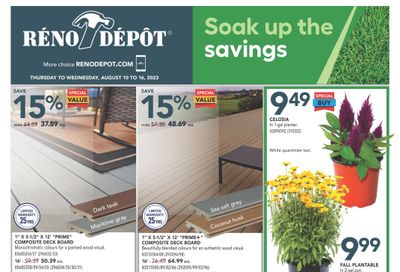 Reno Depot Flyer August 10 to 16