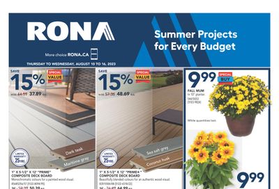 Rona (West) Flyer August 10 to 16