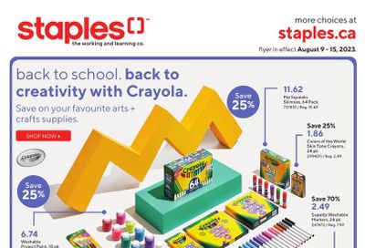 Staples Flyer August 9 to 15