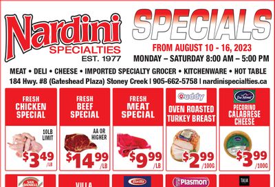 Nardini Specialties Flyer August 10 to 16